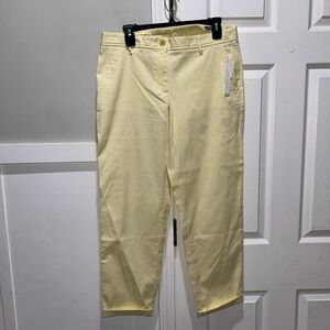 Talbots Pale Yellow Women’s Chino Pants NWT